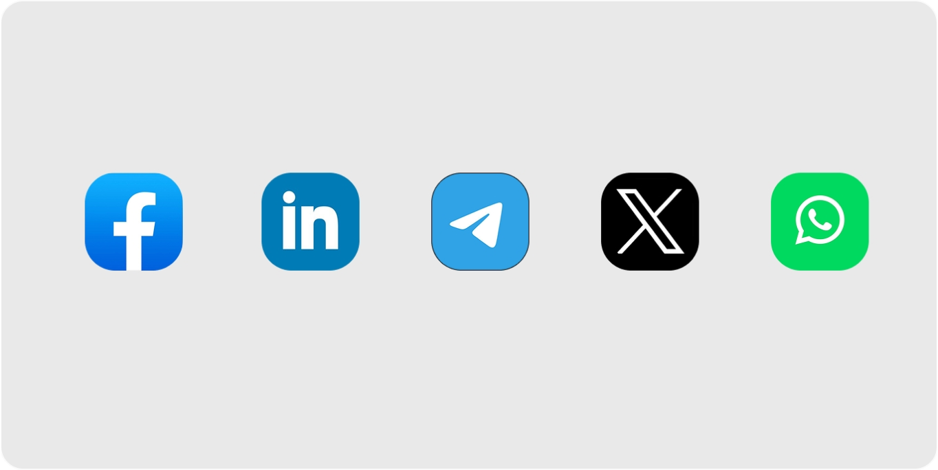 Example usage of Social Media Sharing