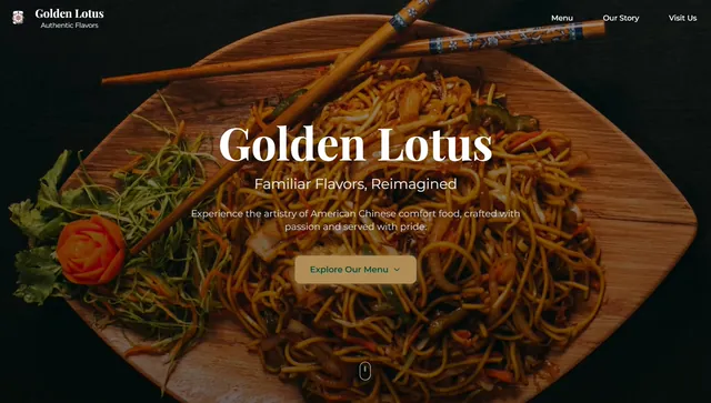 Restaurant Website Example